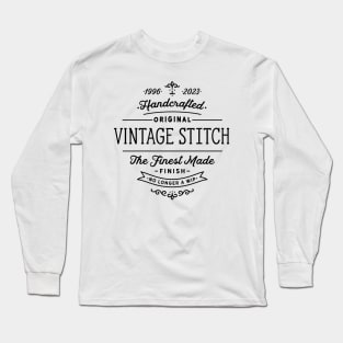 Vintage Stitch No Longer a WIP Black Long Sleeve T-Shirt